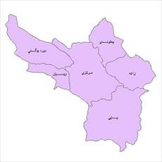 نقشه ی بخش های شهرستان خرم آباد