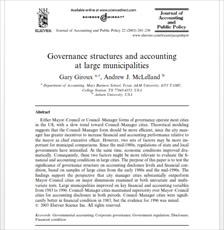 مقاله ترجمه شده حسابداری با عنوان ساختار دولت و حسابداری در شهرهای بزرگ