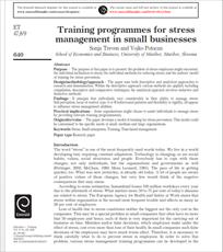 مقاله ترجمه شده با عنوان برنامه هایی آموزشی جهت کنترل استرس در کسب و کارهای کوچک