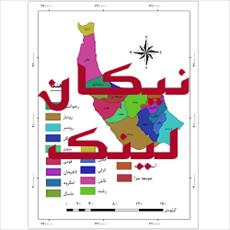 نقشه شهرستان های استان گیلان
