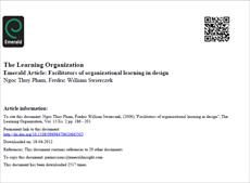 مقاله ترجمه شده با عنوان تسهیل کننده های یادگیری سازمانی در طراحی، به همراه اصل مقاله