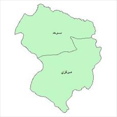 نقشه ی بخش های شهرستان شیروان