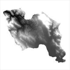 نقشه ی مدل رقومی ارتفاعی شهرستان جوانرود
