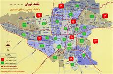 نقشه اتوكد مناطق تهران به صورت قطعه بندي