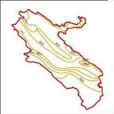 نقشه ی منحنی های هم تبخیر استان ایلام