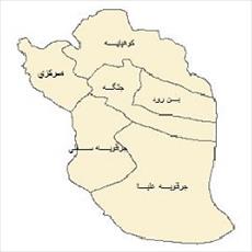 نقشه ی بخش های شهرستان اصفهان