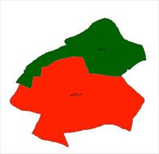 نقشه ی بخش های شهرستان یزد