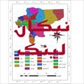 نقشه شهرستان های استان اصفهان