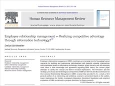 مقاله ترجمه شده با عنوان تحقق بخشی مزیت رقابتی مدیریت روابط کارکنان با استفاده از فن آوری اطلاعات