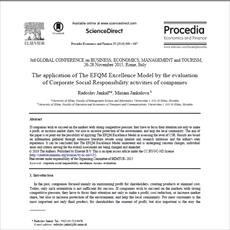 مقاله ترجمه شده با عنوان کاربرد مدل تعالی EFQM از طریق ارزیابی فعالیت های مسئولیت اجتماعی شرکت (CSR)