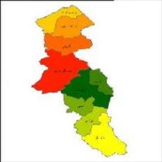 شیپ فایل شهرستان های استان اردبیل